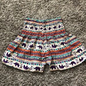 Boho elephant shorts